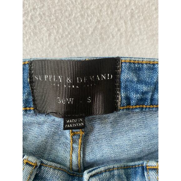 Supply & Demand Jeans Men’s 30Rx32 Tapered Distressed Patchwork Y2K Denim # - Picture 6 of 9